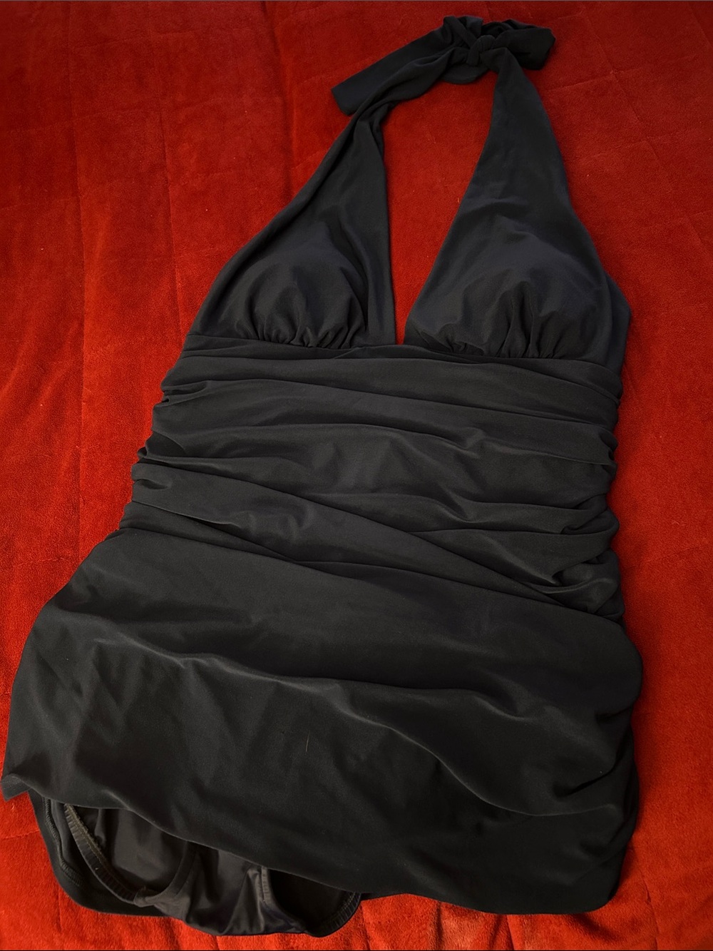 Classic Navy Blue Halter Swimwear